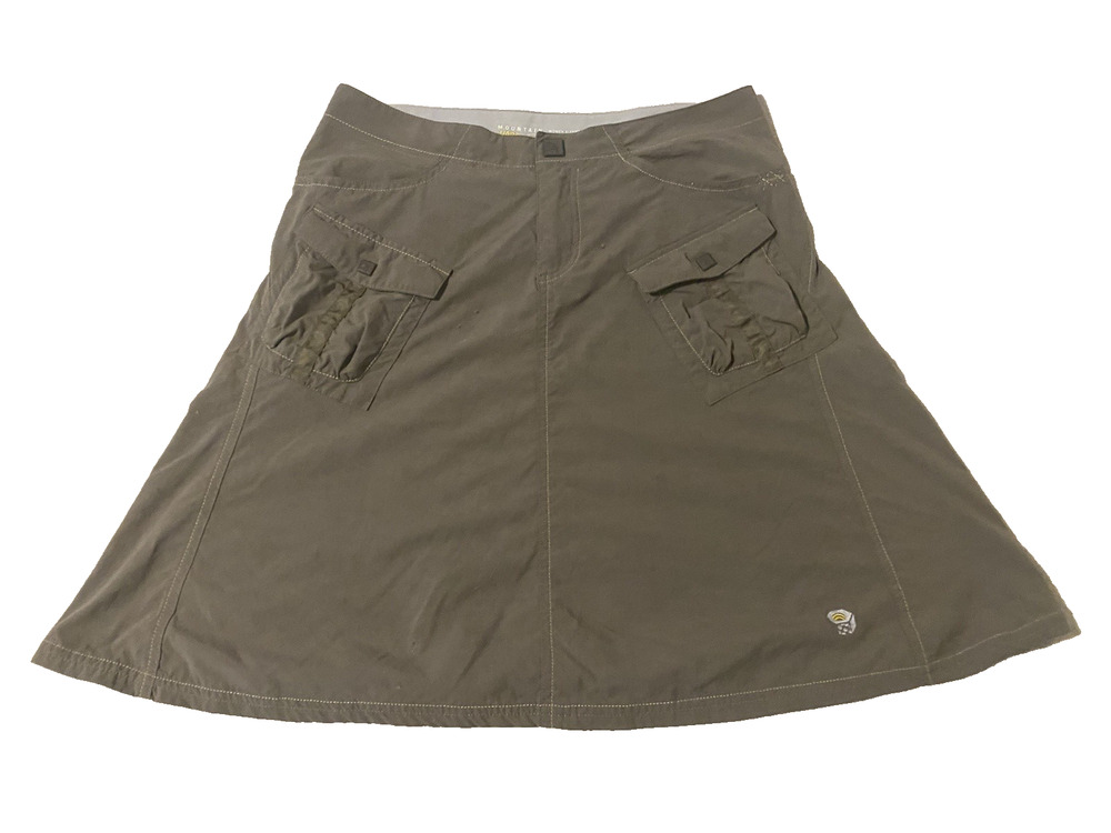 Mountain Hardwear Womens Cargo Skirt Size 4 Green Hiking Tactical Athleisure